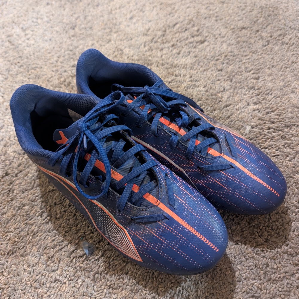Puma Men's Navy and Coral Athletic Shoes